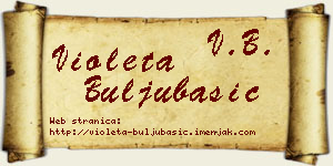 Violeta Buljubašić vizit kartica